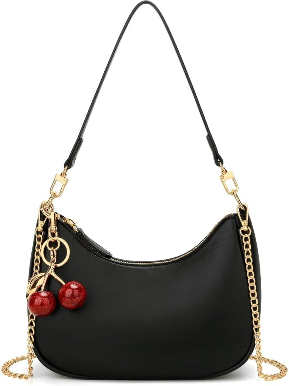 Women's Bag Black Leather Cute Hobo Shoulder Handbags Retro Clutch Stylish Purse - Picture 1 of 7